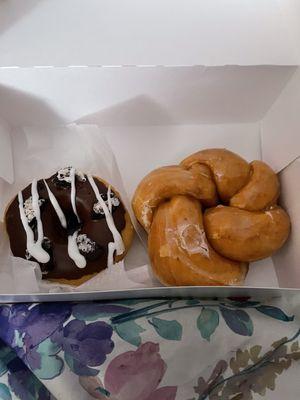 Chocolate Oreo Donut with glazed twist