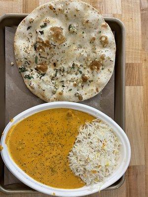 butter masala & garlic naan