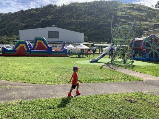 Bouncers at the Noelani Elementary School Fair