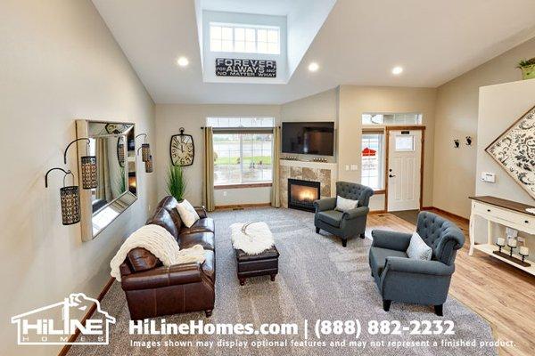 HiLine Homes of Salem Model Home Plan 2232 Great Room.