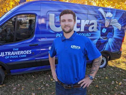 Drew Cummings, Manager of Ultra Pool Care Squad of Columbus Northwest, at your service.