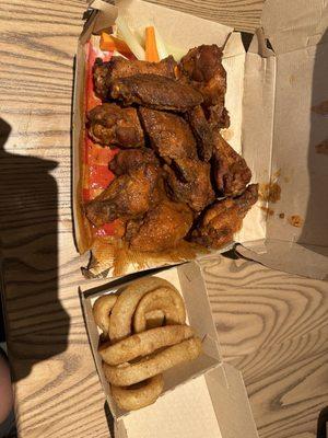 Wings soaked through the box