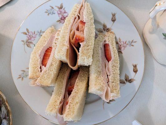 Strawberry Turkey Tea Sandwiches