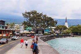 Alii Drive sea wall Kailua Kona Hawaii