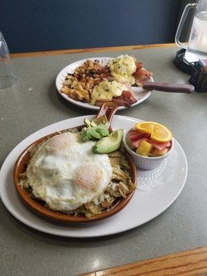 Chilaquiles and Parisien Benedict