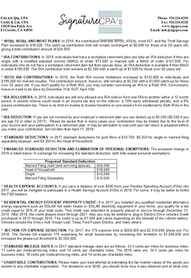 New Tax Laws for 2017/2018 - Part 2