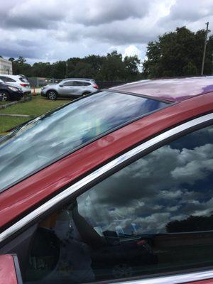 Damage caused by Lee and Cates technician during windshield replacement