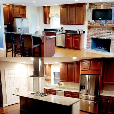 Before and After. New kitchen in Vienna, VA by Angel Home Enterprise, Inc. www.angelhomeenterprise.com