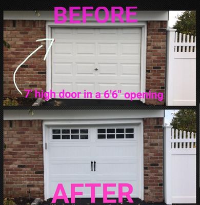 Just having the right size garage door in your opening can make a huge difference.    
#garagedoor #garagedooropener