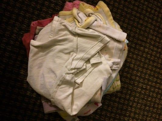 This is the "folded" laundry in my stinky clean clothes.