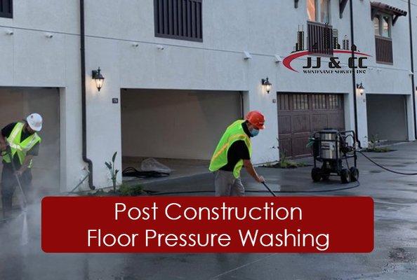 Post construction floor pressure washing in SF and the SF Bay Area