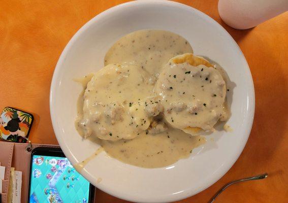 Biscuits & gravy, $3.50!