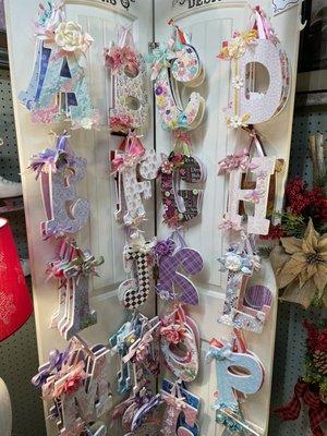 Crafty decorative letters.