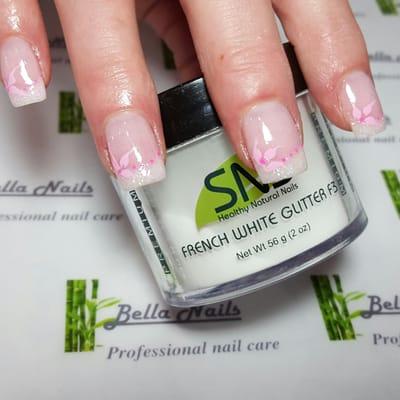 Sns pink and white at bella