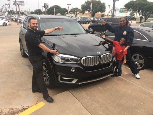 Mrs Cox and her new BMW X5! Her husband got this for her for their anniversary! Mr Cox wins the husband of the year award!