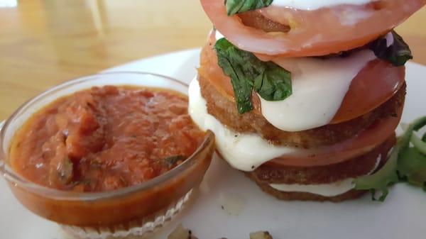 Eggplant Fresh Mozzarella Tomato