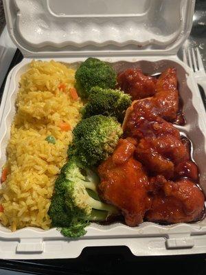 Orange Chicken Combination Platter...delicious!