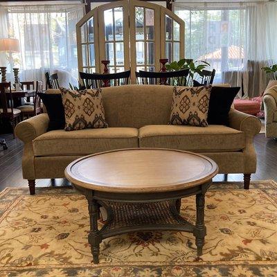 Norwalk Barton Sofa with Bramble Montego Coffee Table. Bramble Chateau Room Divider in background.