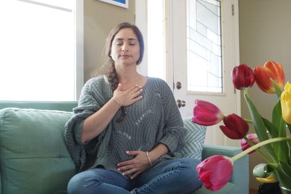 Ariana uses breathing techniques, guided meditations, visualizations, and other mindfulness practices to help you center and connect