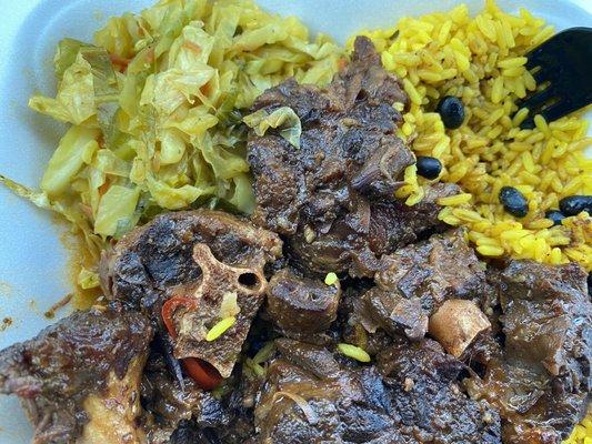 Oxtail Stew Stew Cabbage Stir Fri Peas & Rice