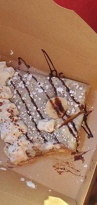 Nutella banana crepe 4* delicious, wish had more nutella