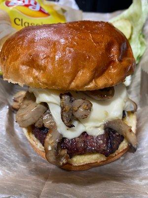 Swiss Mushroom Burger