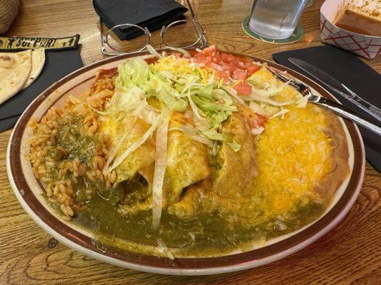 Enchilada platter from the top!