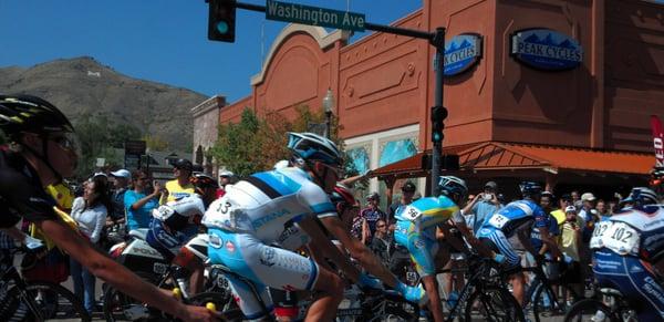 US Pro Challenge rolling by the shop