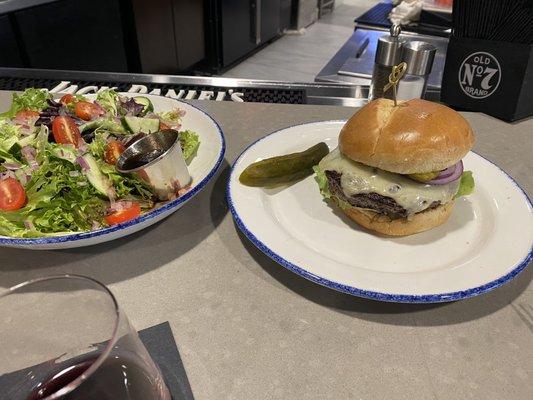 Doubletree Burger with a Salad