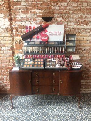 We carry Aveda make-up