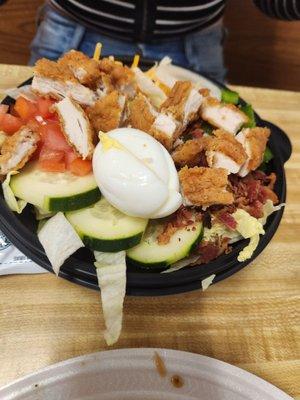 Fried chicken salad