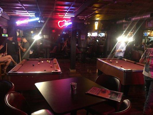 2 pool tables