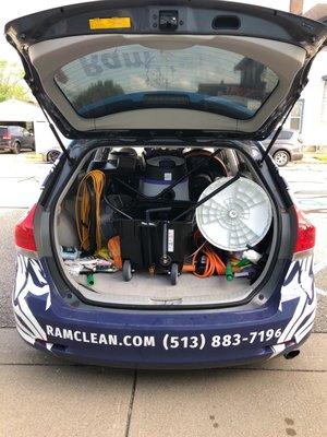 Ramclean service vehicle is loaded up