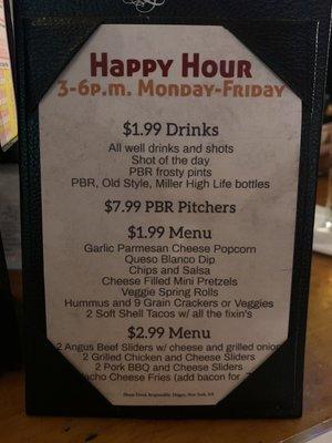 Happy hour specials