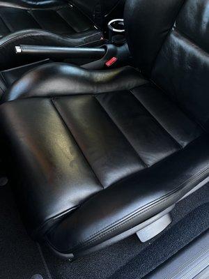 Beautifully reupholstered leather seats.