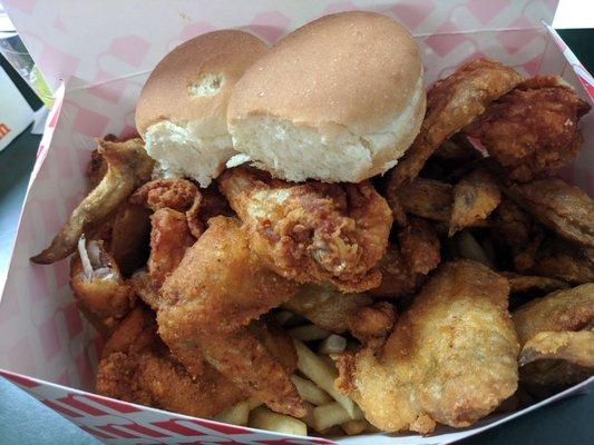 Whole chicken wings and fries combo