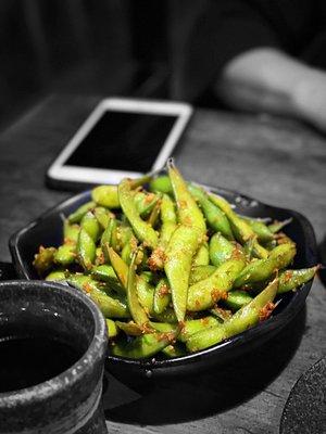 Garlic Edamame @whaevaeats