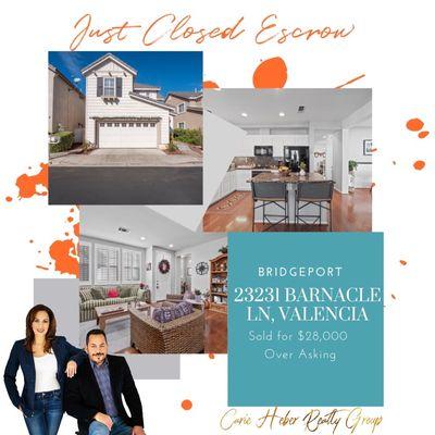 Congratulations to our seller on Barnacle Lane in Valencia Bridgeport! Getting our seller's the highest and best sales price comes from year