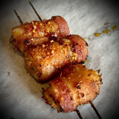 Bacon-wrapped enoki mushrooms