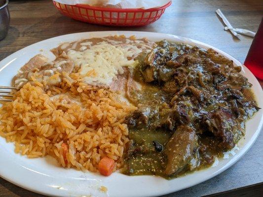 Chili Verde plate