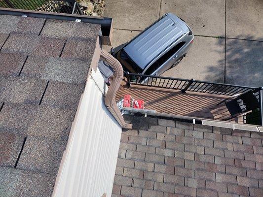 Gutter and downspout cleaning.