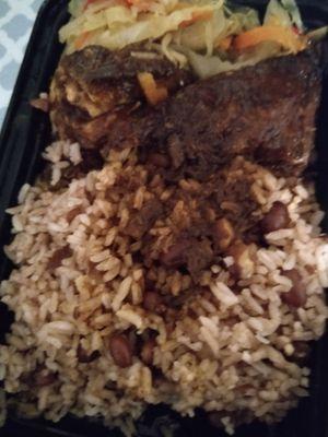 Jerk chicken with rice