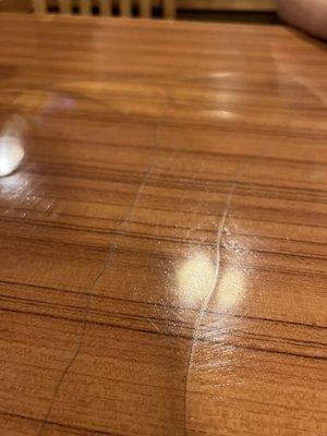 Scratched table