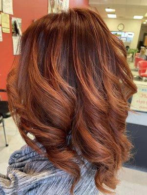 Balayage copper