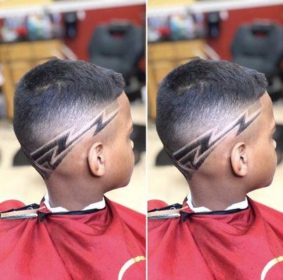 Kid cut with design