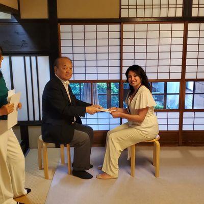 Officially became Jikiden Reiki Sensei in Japan from the director of the school!