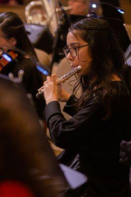 A flutist in our orchestra at PARKSIDE BAPTIST CHURCH of Mesquite, Texas