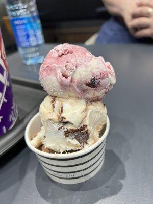 New York City berry cheesecake and banana Nutella gelato.