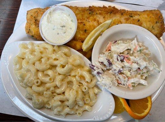 Fried haddock dinner