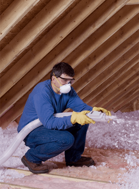 Attic Insulation Blown in fiberglass   or cellulose insulation